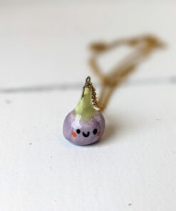 purple porcelain pendant pumpkin