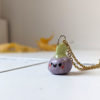 purple porcelain pendant pumpkin