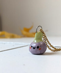 purple porcelain pendant pumpkin