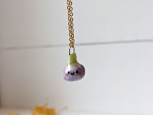 purple porcelain pendant pumpkin