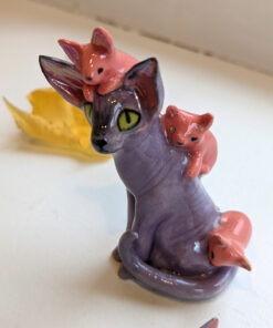 sphynx cat porcelain figurine