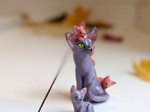 sphynx cat porcelain figurine