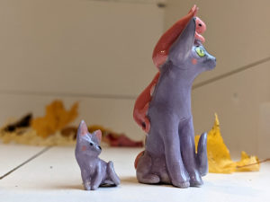 sphynx cat porcelain figurine