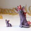 sphynx cat porcelain figurine