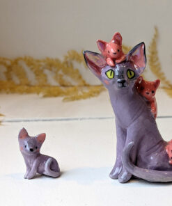 sphynx cat porcelain figurine