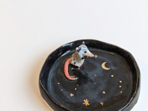 opossum jewelry dish