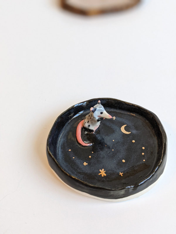 opossum jewelry dish