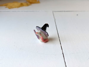 porcelain witch mouse with wand