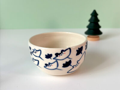 ray tumbler cute and silly rays on a white background, handmade in Canada