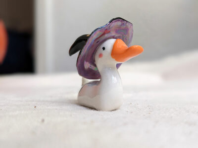 witch duck figurine