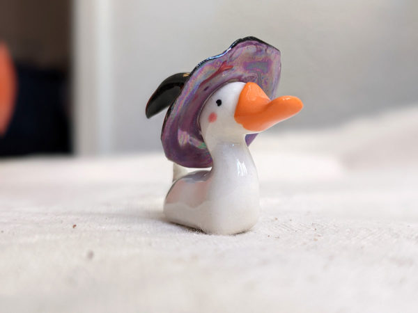 witch duck figurine