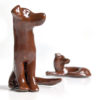 chocolate labrador porcelain figurine