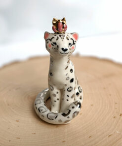 ceramique personnalisée leopard des neiges