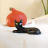 chat noir figurine porcelaine