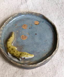 porcelain crocodile jewelry tray