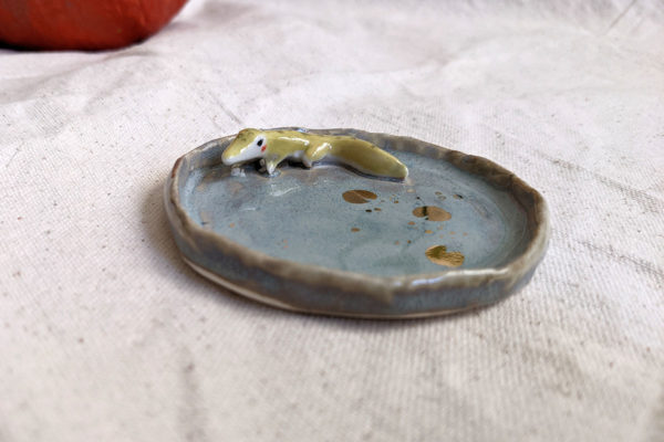 porcelain crocodile jewelry tray