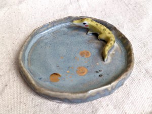 porcelain crocodile jewelry tray