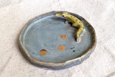porcelain crocodile jewelry tray