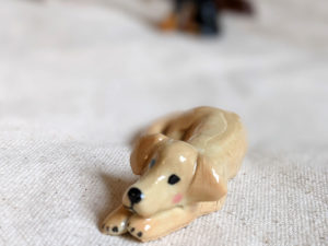 porcelain dog figurine golden retriever