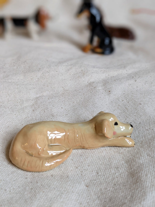 porcelain dog figurine golden retriever