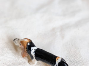 porcelain dog figurine basset