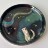 snow leopard jewelry dish