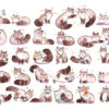 cat portrait painting pattern