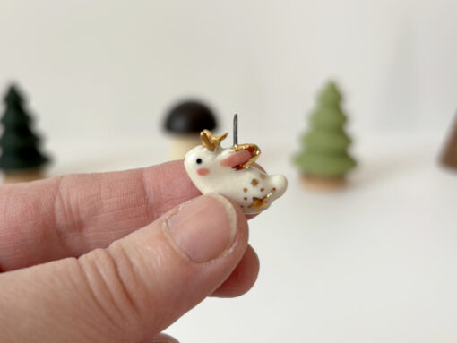 Pendentif Porcelaine : Jackalope – Image 7