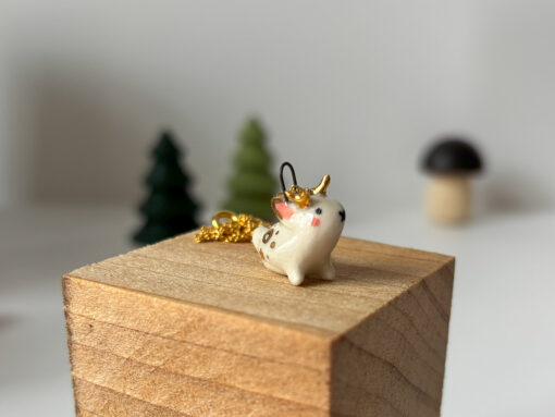 Pendentif Porcelaine : Jackalope – Image 6