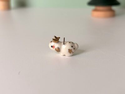 Porcelain Pendant - Jackalope Bunny - Image 2