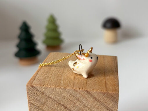 Pendentif Porcelaine : Jackalope – Image 5