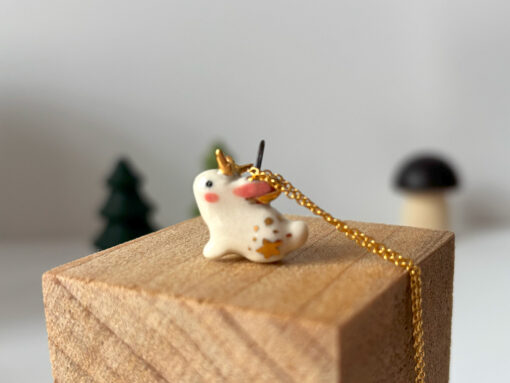 Pendentif Porcelaine : Jackalope – Image 4