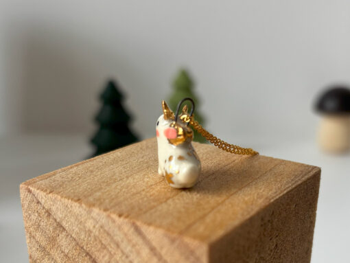 Pendentif Porcelaine : Jackalope – Image 3