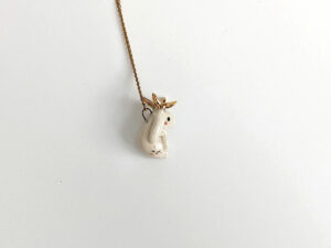 tiny jackalope pendant