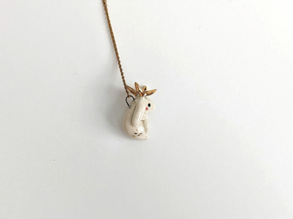 tiny jackalope pendant