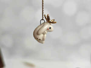 tiny jackalope pendant