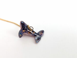 purple whale pendant