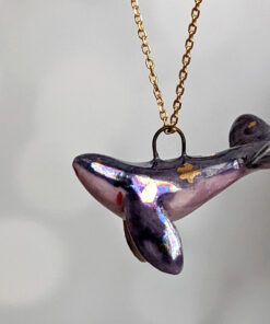 purple whale pendant