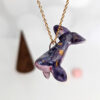 purple whale pendant