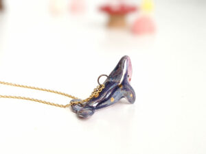 purple whale pendant