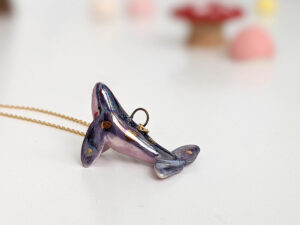 purple whale pendant