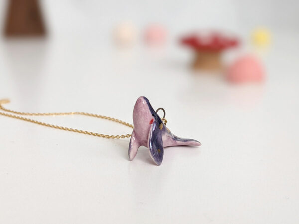 purple whale pendant