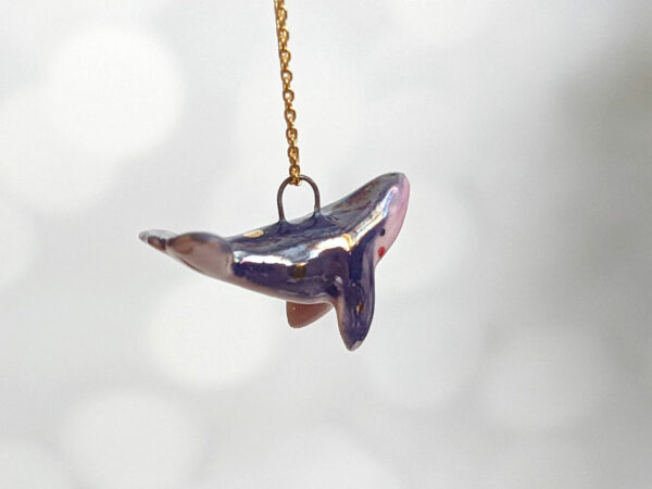 purple whale pendant