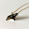 porcelain whale pendant