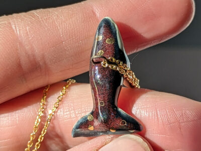 Pendentif Porcelaine - Baleine nuit étoilée – Image 7