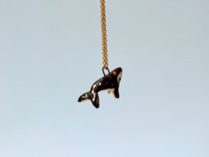 Porcelain Pendant - Night Sky Whale