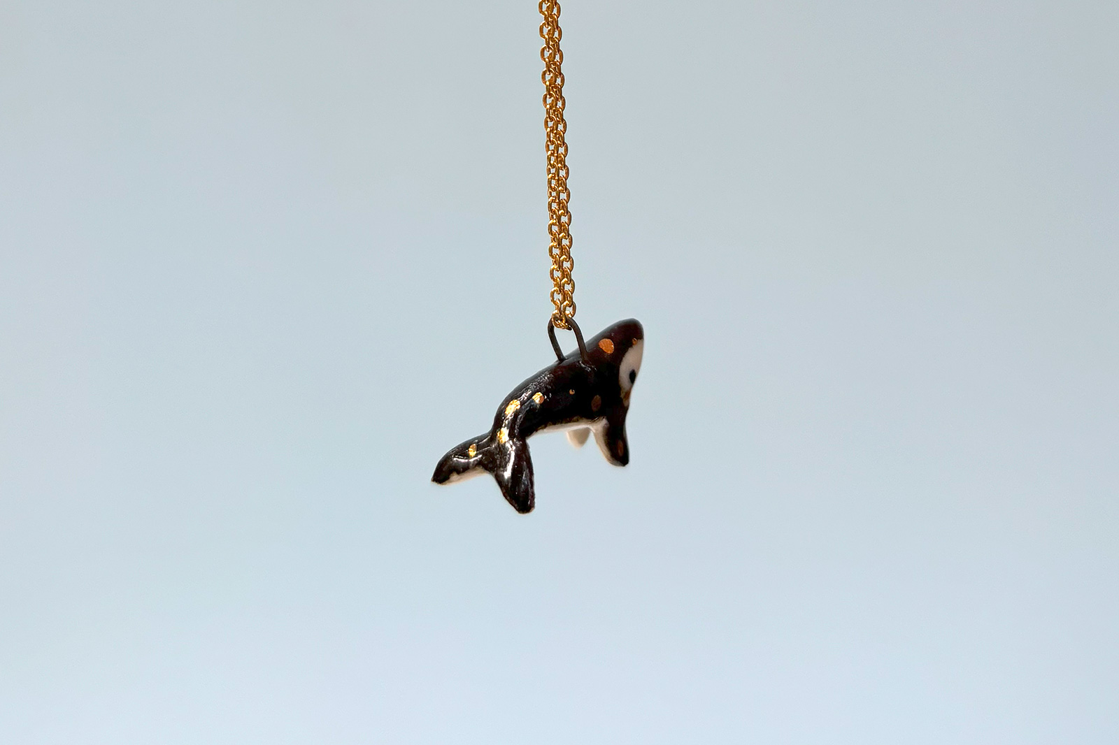 Porcelain Pendant - Night Sky Whale