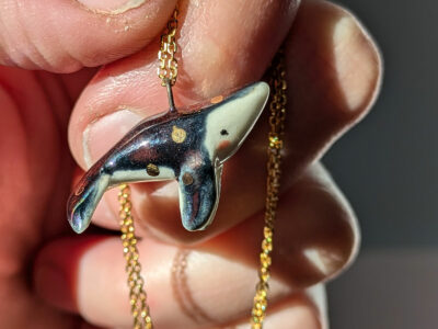 Pendentif Porcelaine - Baleine nuit étoilée – Image 6