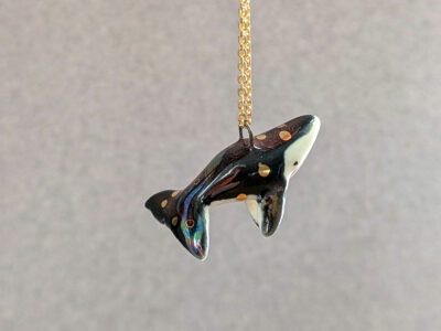 Pendentif Porcelaine - Baleine nuit étoilée – Image 2