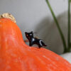black cat porcelain pendant